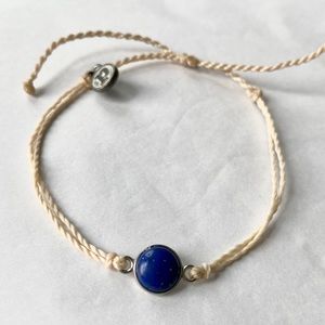 Pura Vida bracelet- Blue circle charm